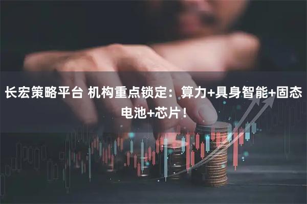 长宏策略平台 机构重点锁定：算力+具身智能+固态电池+芯片！