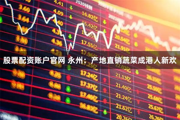 股票配资账户官网 永州：产地直销蔬菜成港人新欢